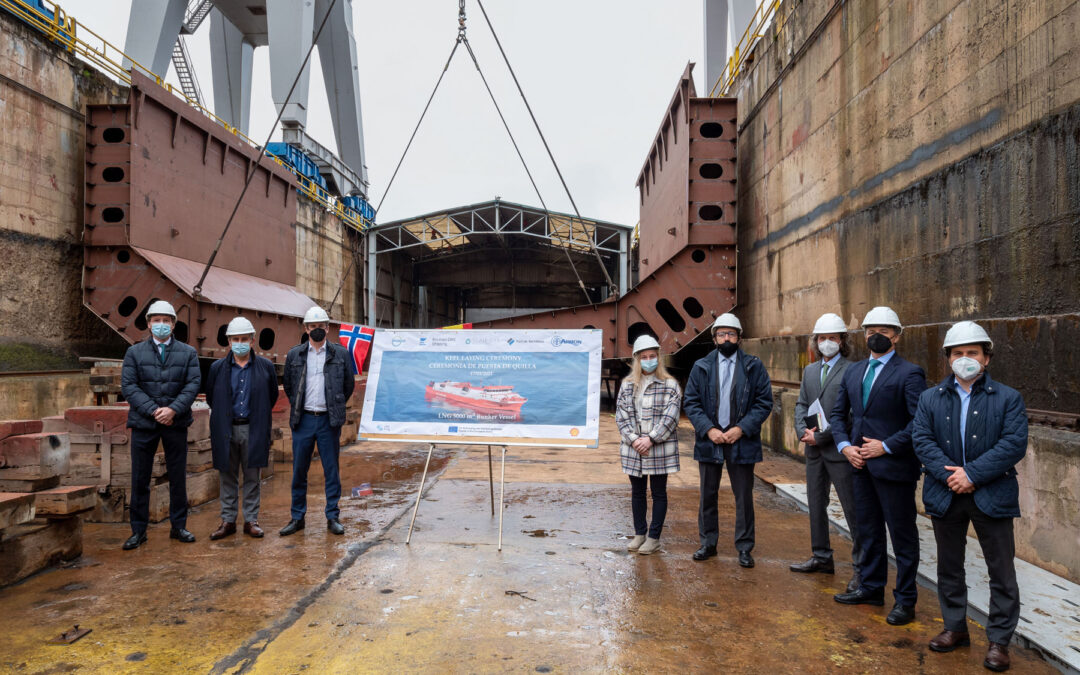 Work progresses on the first LNG supply vessel built in Spain